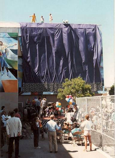 Harvey milk curtain unveiling